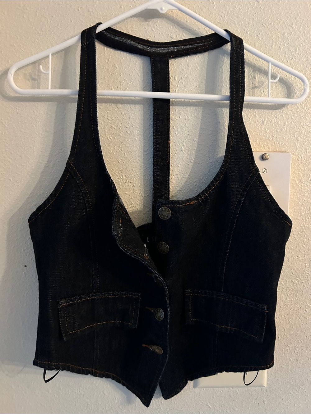 NWOT …LIONESS NYC HALTER TOP DARK DENIM WOMEN’S Size M - Picture 5 of 8